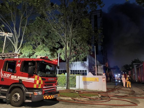 Fire Engulfs Buildings In Tuas South On 13 Mar, 2 Workers Sustain Minor ...