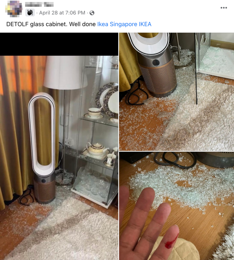 IKEA Glass Cabinet Allegedly Shatters After 1 Year Of Use, Company ...