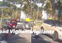 Cyclist Tries To Cut Across Lanes In Clementi Road, Gets Hit By Car