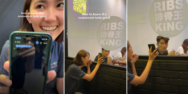 M'sia Girl Asks Customer For Restaurant Review Before Entering, Patron Gives Feedback By Shaking Head