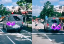 Van Almost Runs Red Light At Serangoon North Traffic Junction, Narrowly Misses Man Carrying Child