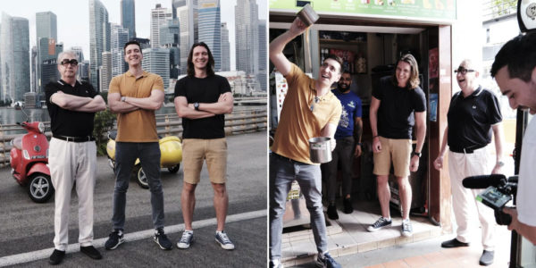 Harry Potter Actors Behind Weasley Twins & Father Visit S’pore, They Try Making Teh Tarik