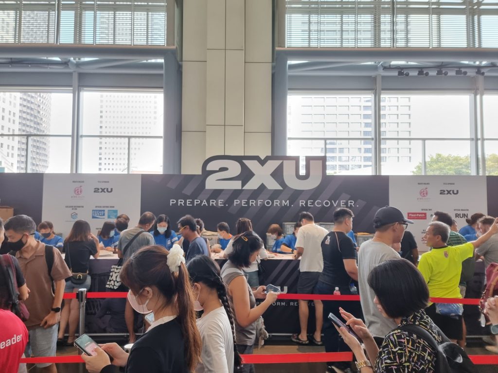 Participants Endure 3.5-Hour Queue For 2XU Compression Run Race Pack At ...