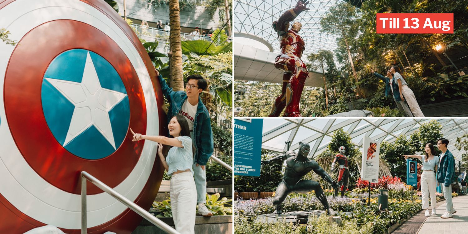 Marvel Avengers Assemble At Jewel Changi Airport, Snap Pics With Your Favourite Superheroes & Their Weapons
