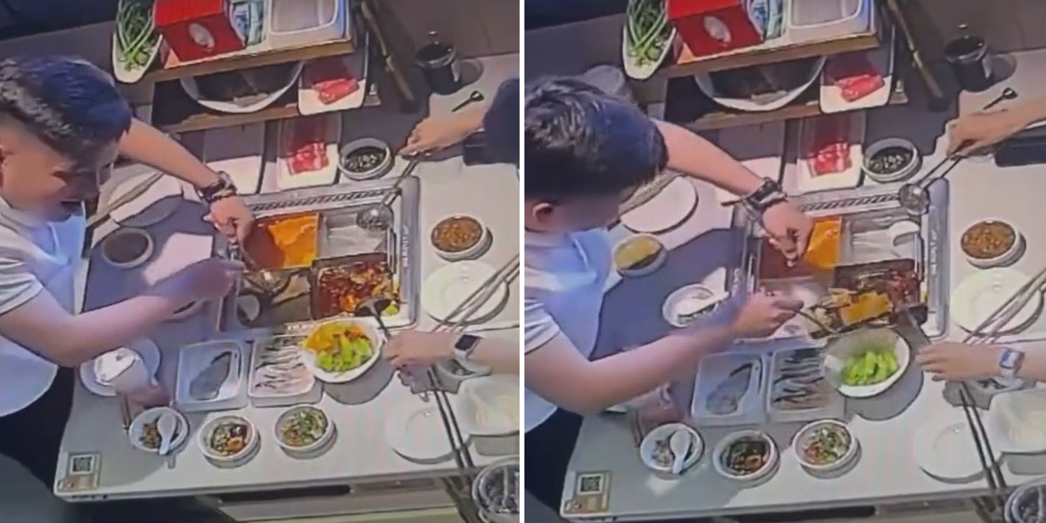 Diner In China Drops Phone Into Hotpot Soup Twice, Fishes It Out With Ladles
