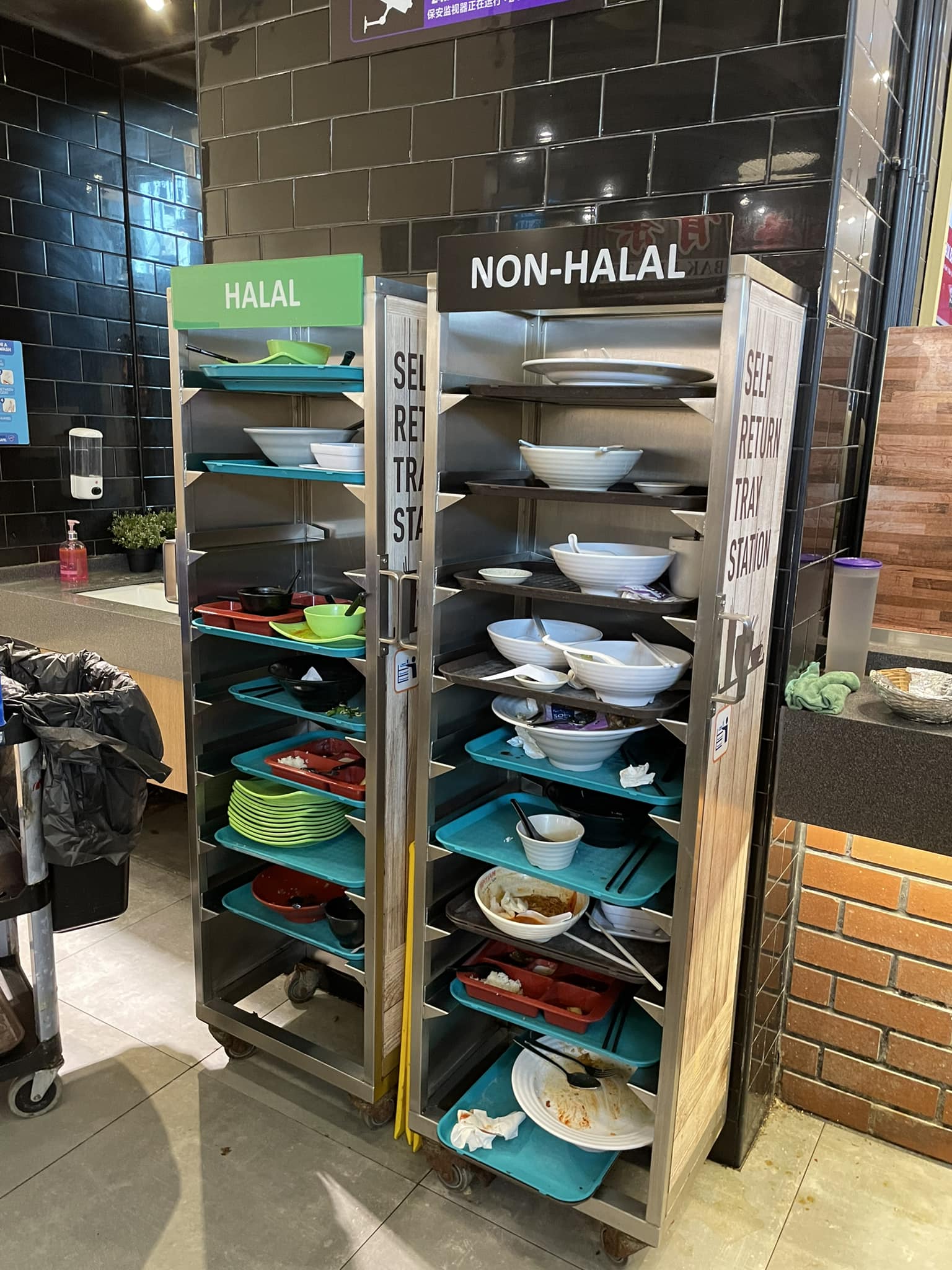 halal non halal tray