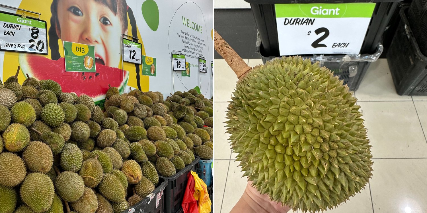 Giant Tampines Is Having Another S$2 Durian Sale, Satisfy Cravings For The King Of Fruits