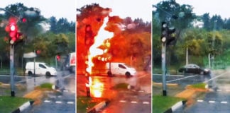 Lightning Strikes Traffic Light In Yishun, Sparks Jokes About Area Being 'Condemned'