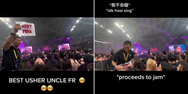 'Cute' Usher Uncle At Blackpink S'pore Concert Vibes To Music, Passes Water To Concertgoers