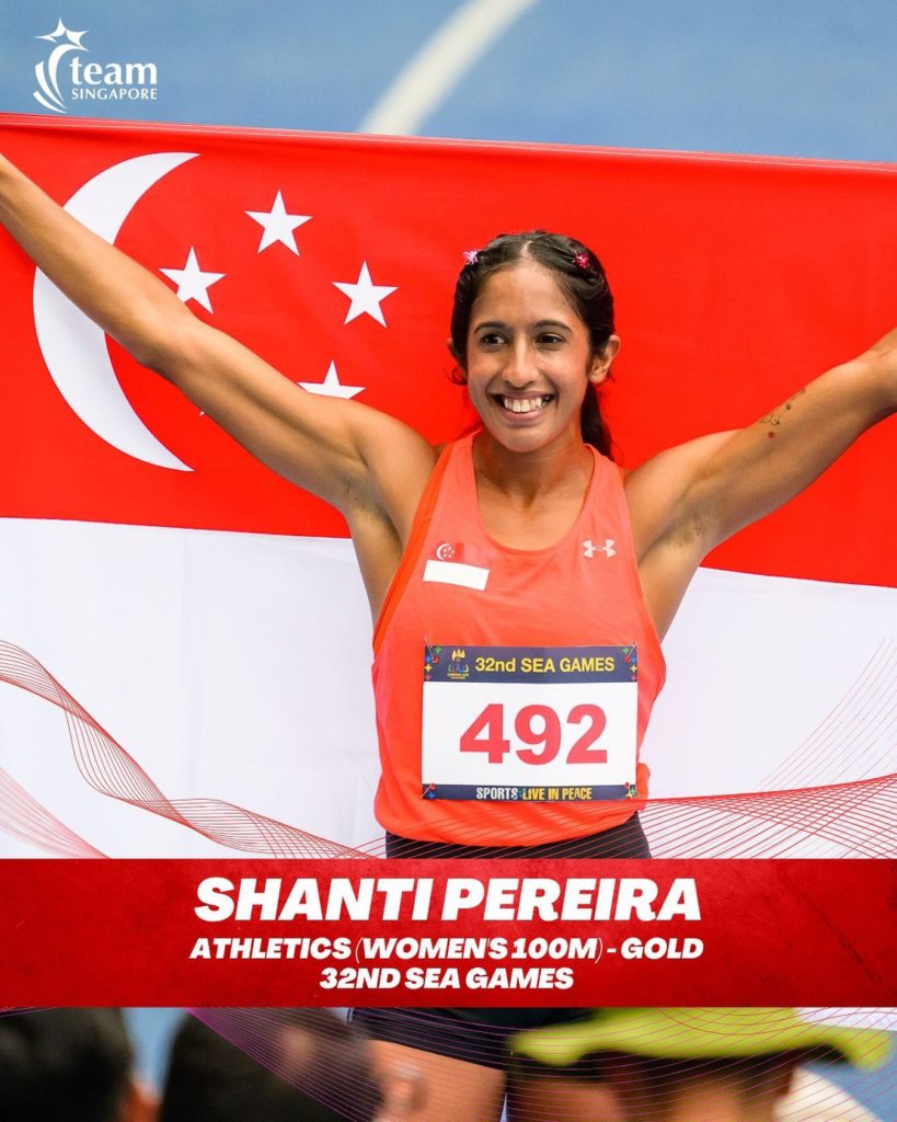 Shanti Pereira Wins 100m Gold, 1st S'porean Woman To Top 2 SEA Games ...