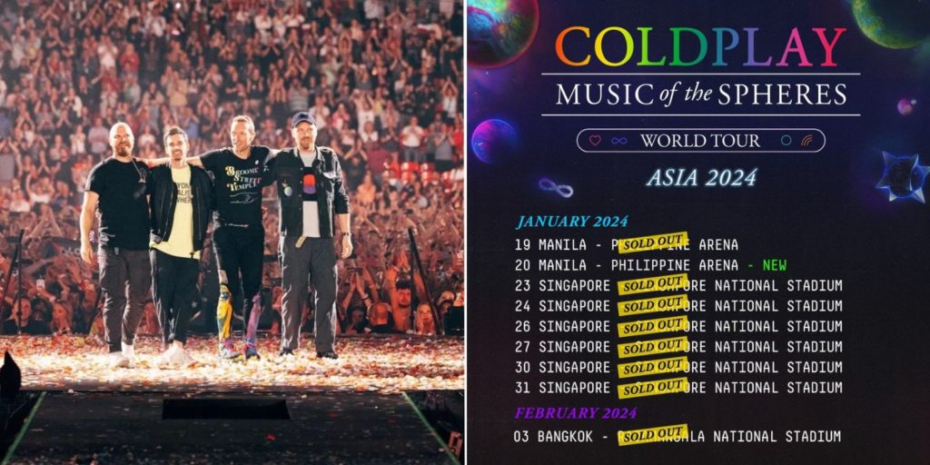 Coldplay Sells Out All 6 Shows At S'pore National Stadium, First Act To ...