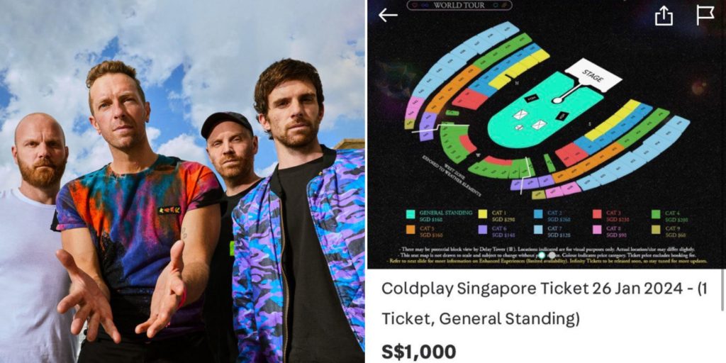 Coldplay Concert Presale Tickets Resold For Up To S1,000 On Carousell