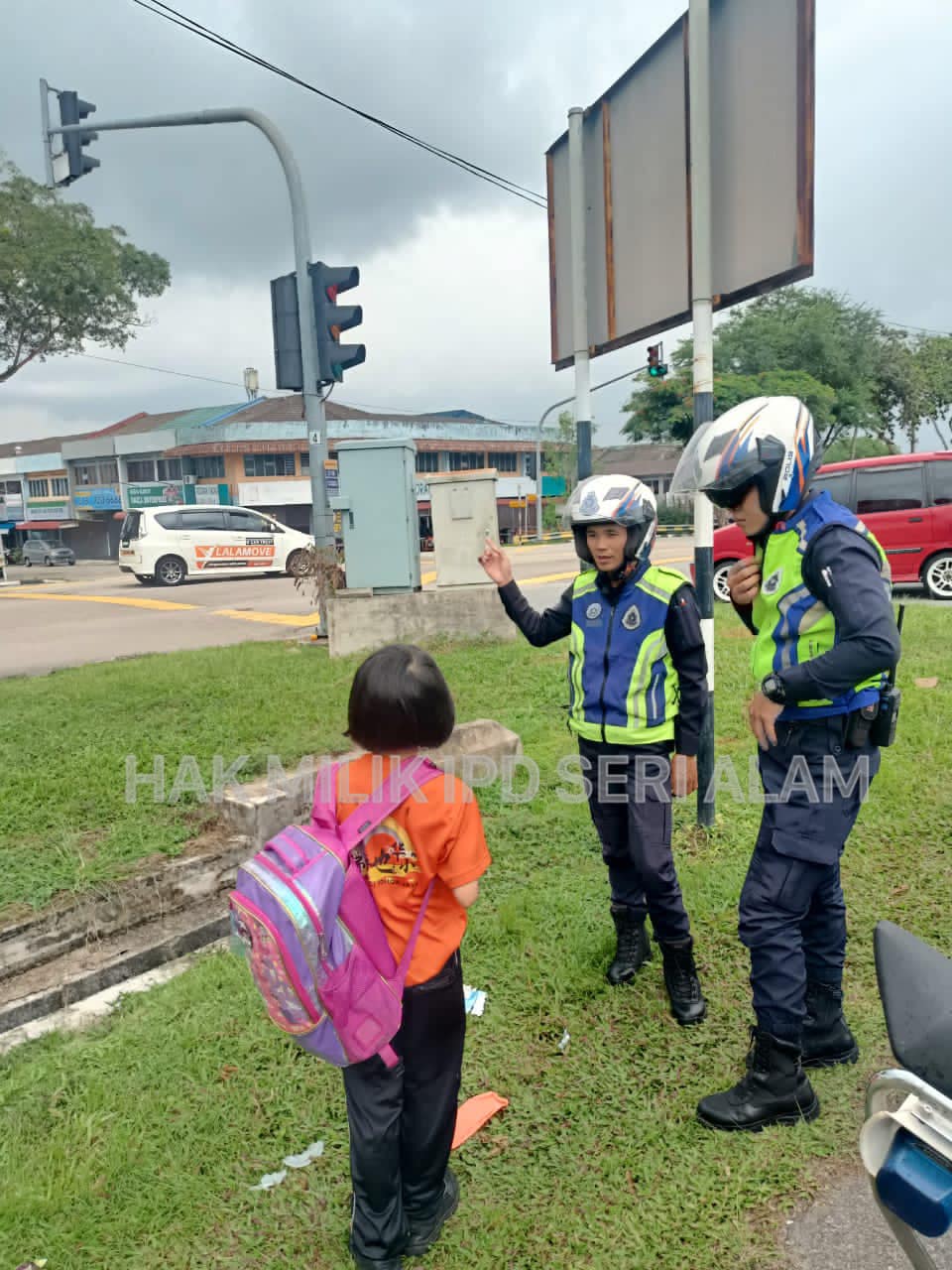 officers escort girl