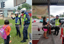 M'sia Girl Plans To Walk 1.5km To School After Missing Bus, Police Escort Her There