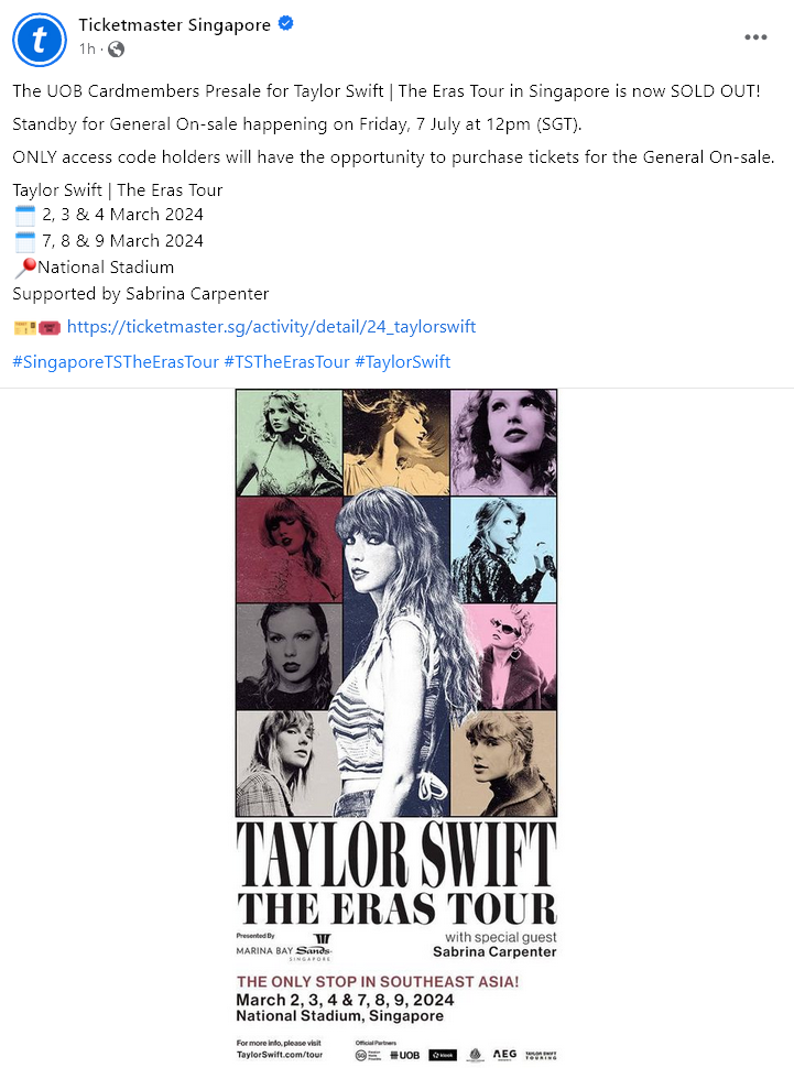 taylor swift sold out
