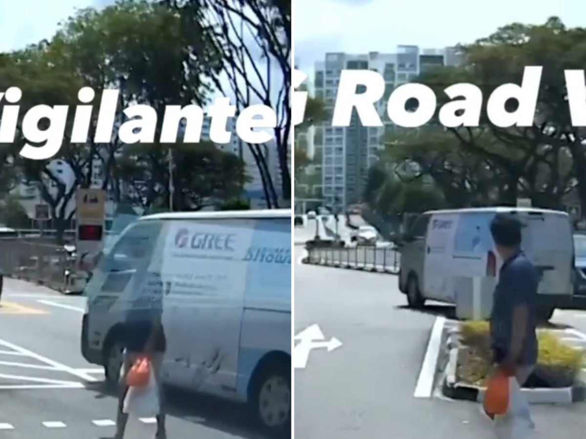 Van Beats Red Light & Goes Against Traffic In Bedok, Driver Called
