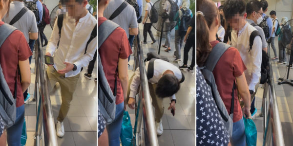 Man Cuts Queue To Join Female Companion At JB Customs, Actions Spark Divided Opinions