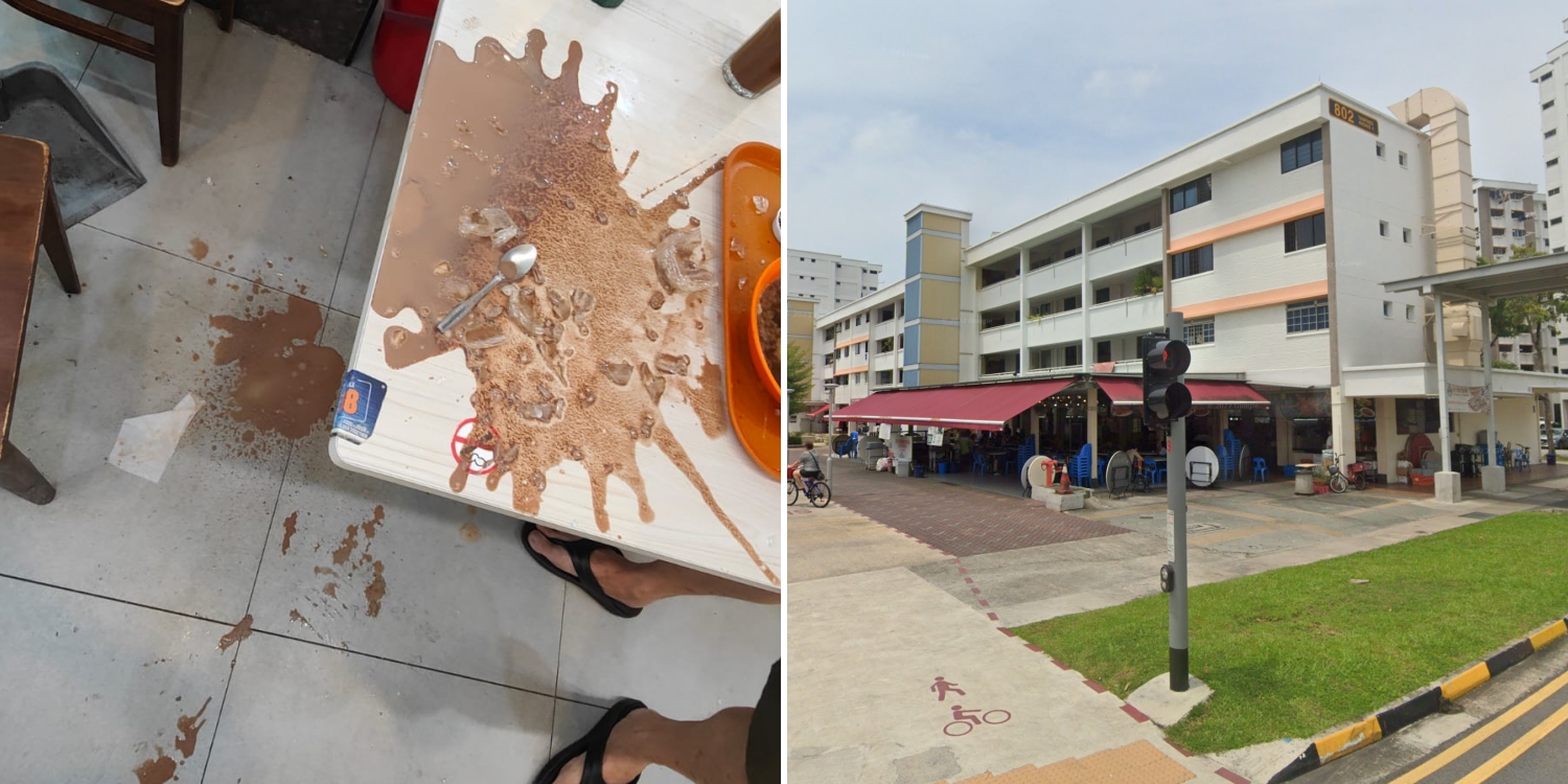 Glass Of Milo Explodes While Family Dines At Tampines Coffeeshop, Staff Allegedly Refuse To Help