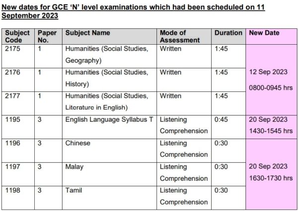 N Level Teachers' Day Changed To 11 Sep Due To S'pore Presidential Election, 'N ...
