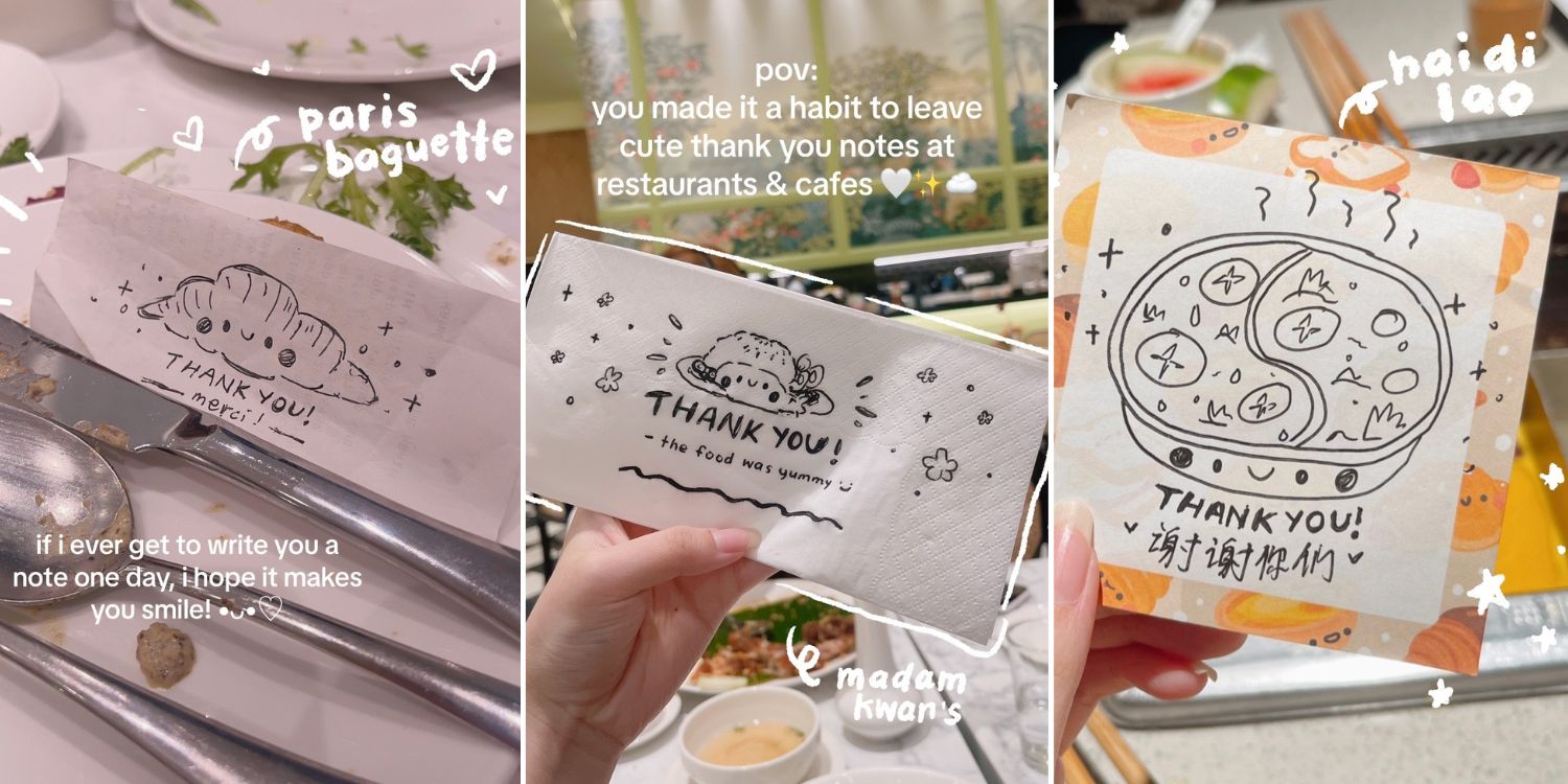 M’sian Illustrator Leaves Cute Doodles On Restaurant Napkins As Thank You Notes To Staff
