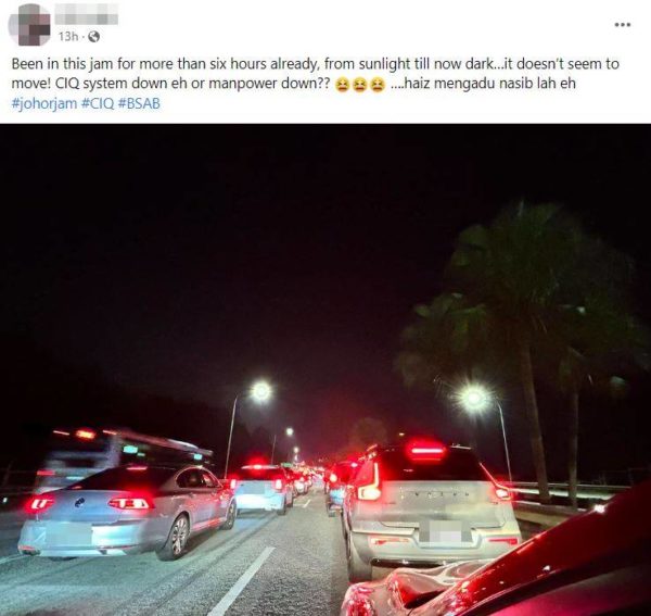 9Hour Jam To JB From S'pore On 1 Sep Keeps Motorists Stuck Till Dark