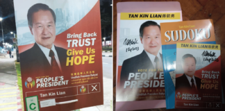 Tan Kin Lian Selling Used Campaign Posters For S$10 Each, Will Be At Bedok On 9 Sep