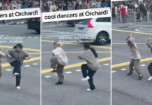Women Cross Orchard Road While Dancing, Show Off Smooth Moves & Carefree Nature