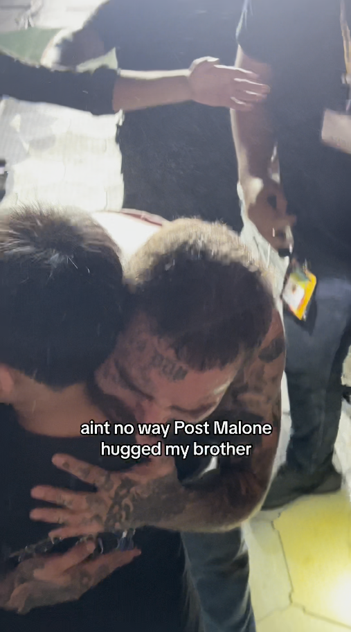 F1 Post Malone hug