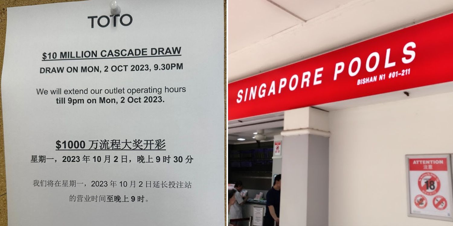 TOTO Jackpot Swells To S$10 Million For 2 Oct, Last 3 Draws Had No Winners