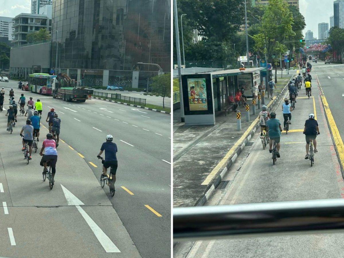 Huge Group Of Cyclists Takes Over Bus Lane At Chinatown Called