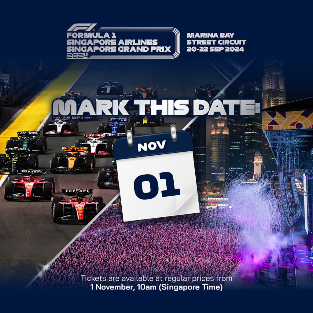 F1 S'pore Grand Prix 2024 General Ticket Sale Starts On 1 Nov, Brought ...