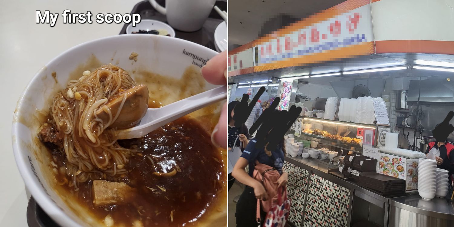 Customer Orders Lor Mee At Woodlands Hawker Centre, Allegedly Receives 2 Bites Worth Of Food