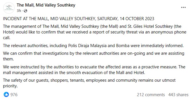 Bomb Threat at Malaysia's Mid Valley Mall: Swift Response Ensures