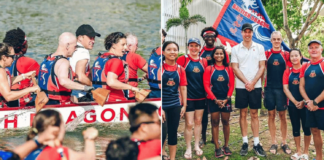 Prince William Takes Part In Dragon Boat Race At Marina Bay, His Team Wins