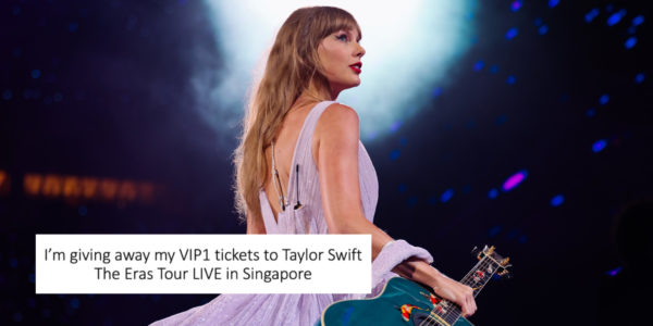 S'pore Man Offering Free Taylor Swift Concert Tickets Worth S$2,500, Share 'Love Story' To Win