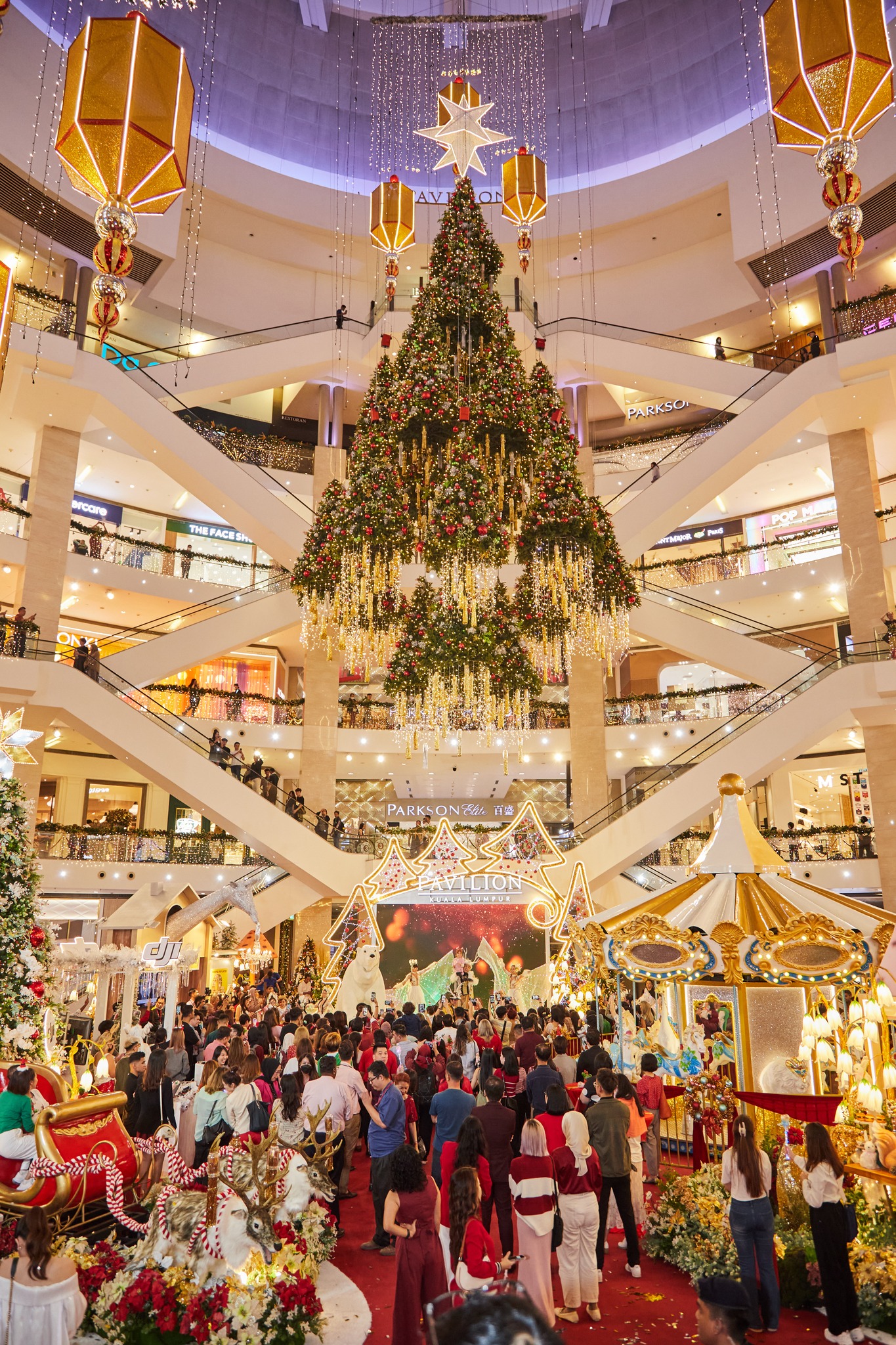 Christmas tree hit head