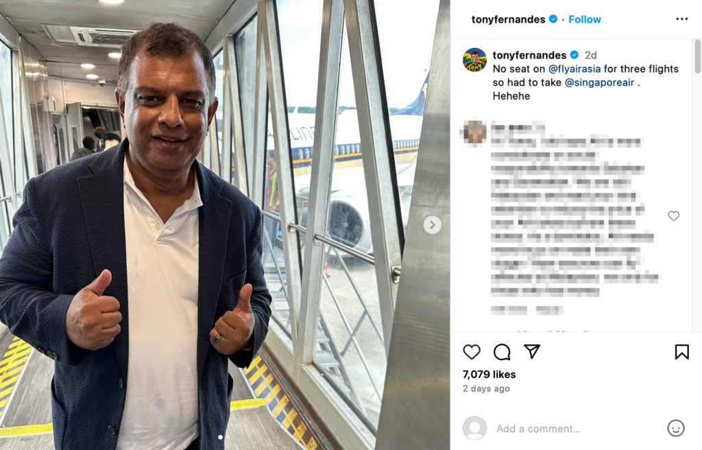 tony fernandes singapore airlines