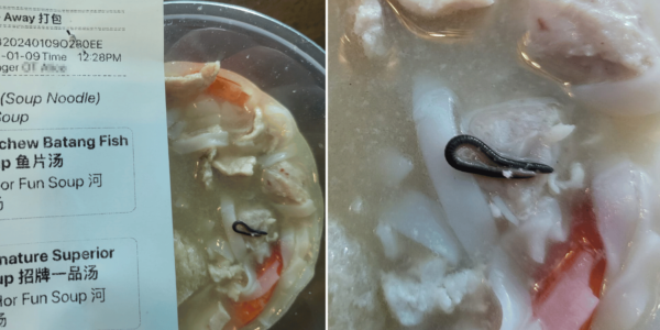 Customer Allegedly Finds Worm In Soup From Punggol Restaurant, Refuses To Eat There Again