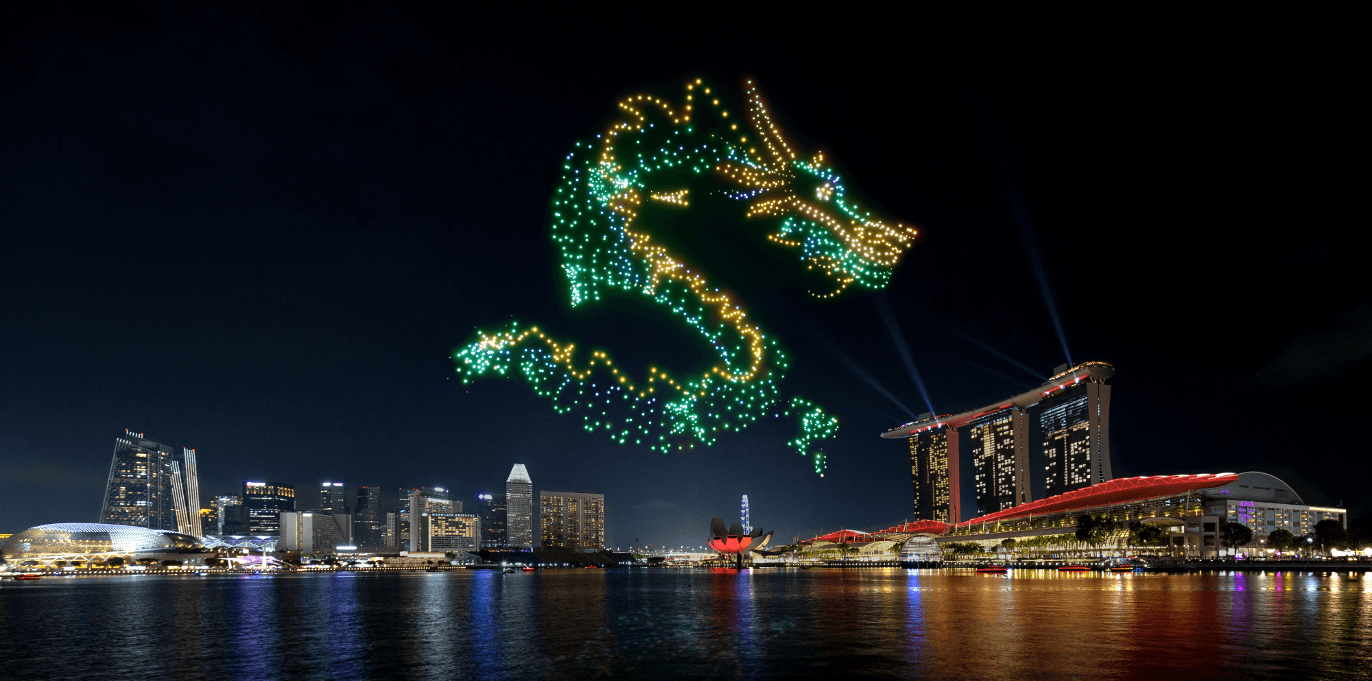 Marina Bay Will Have Light Show Featuring 1,500 Drones In The Shape Of ...