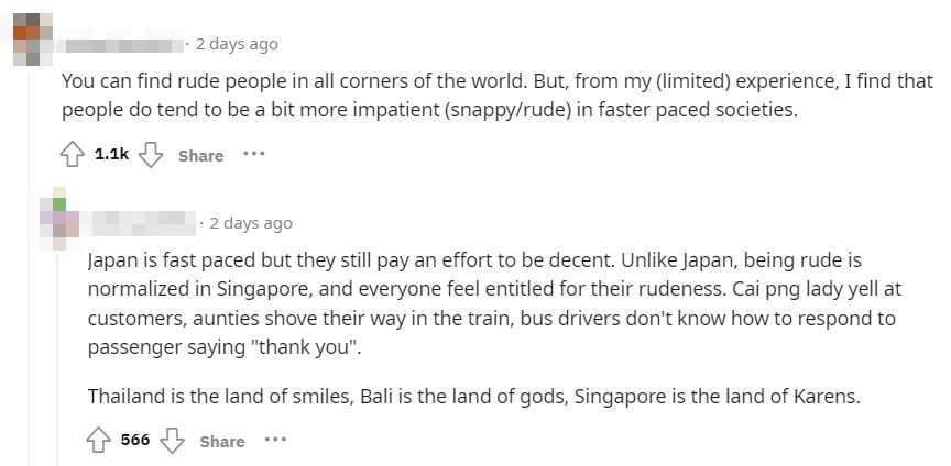 singaporeans rude