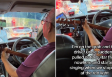 Grab driver serenade passenger