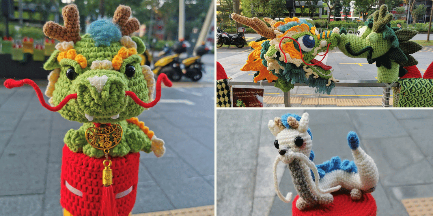 Cute Dragon Toppers Atop One-North Bollards Bring Festive Joy For CNY