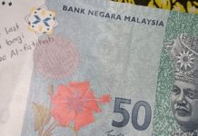 M'sian man seeking original owner of RM50 note with 'last money from dad' written on it