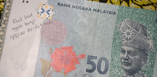 M'sian man seeking original owner of RM50 note with 'last money from dad' written on it