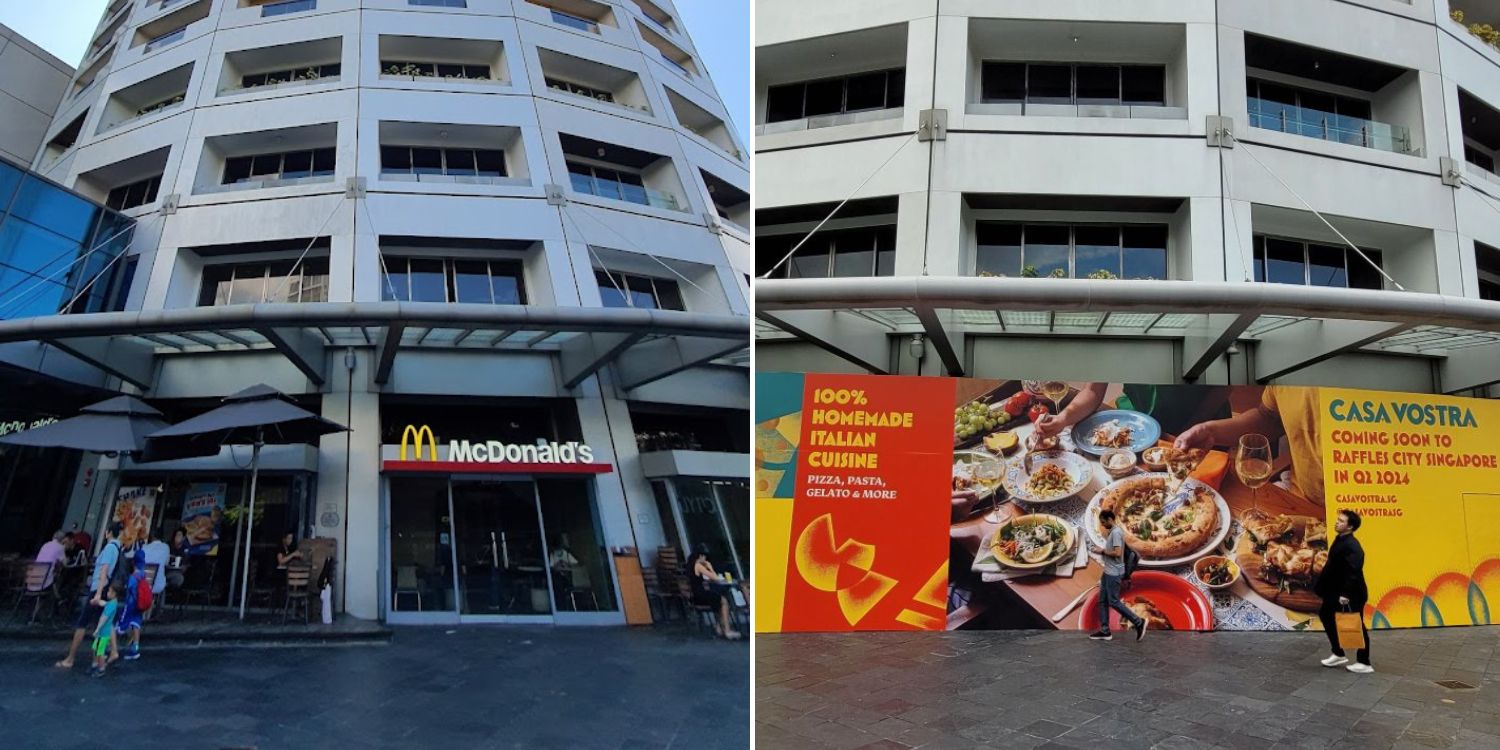 McDonald’s Raffles City has closed, signs indicate Italian restaurant ...