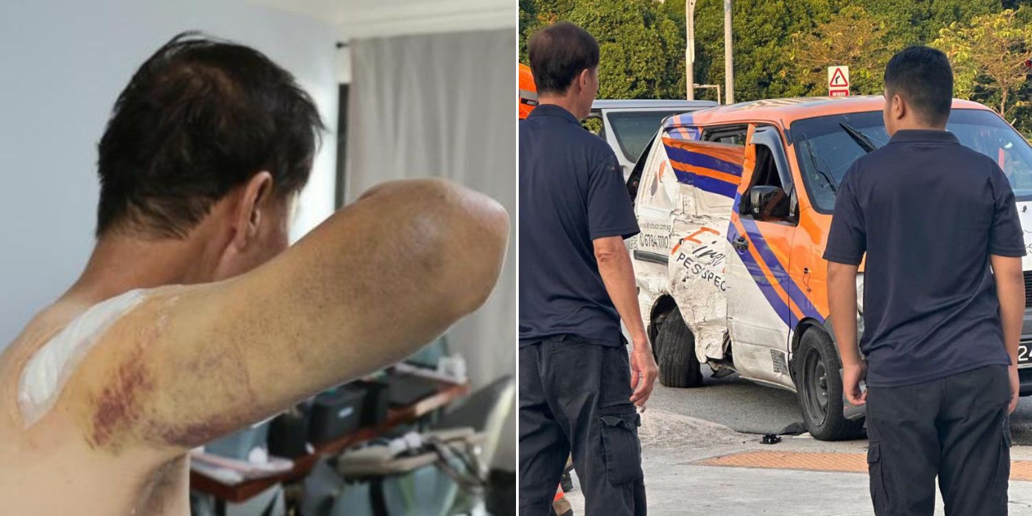 'An inch closer & it would've been me': Van driver in Tampines accident says he's lucky to survive
