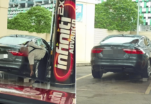 Man uses brick to raise S'pore-registered car & allegedly pump more petrol in JB