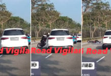 Rider flung from Johor-registered bike after crashing into Mercedes switching lanes on SLE