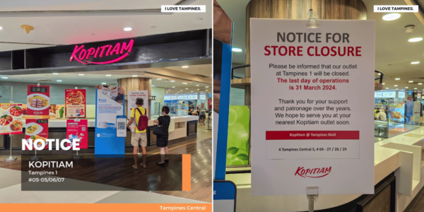 Kopitiam shutters Tampines 1 outlet after 15 years in business