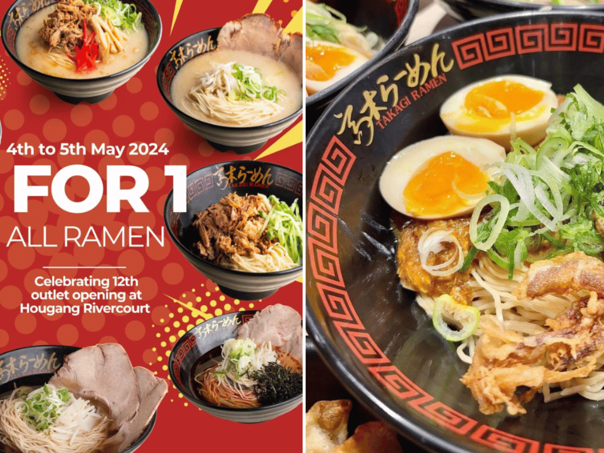 Takagi Ramen offers 1-for-1 promotion at new outlets in Hougang